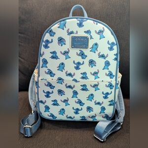 Loungefly Disney Lilo & Stitch Poses Allover Print Mini Backpack